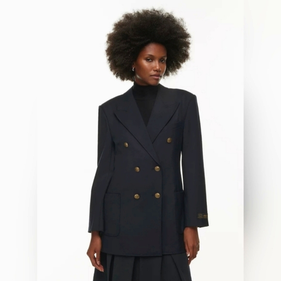 WILFRED Alegro Black Blazer with Gold Buttons from Aritzia. Size Small. 🖤 NWT - Picture 14 of 16